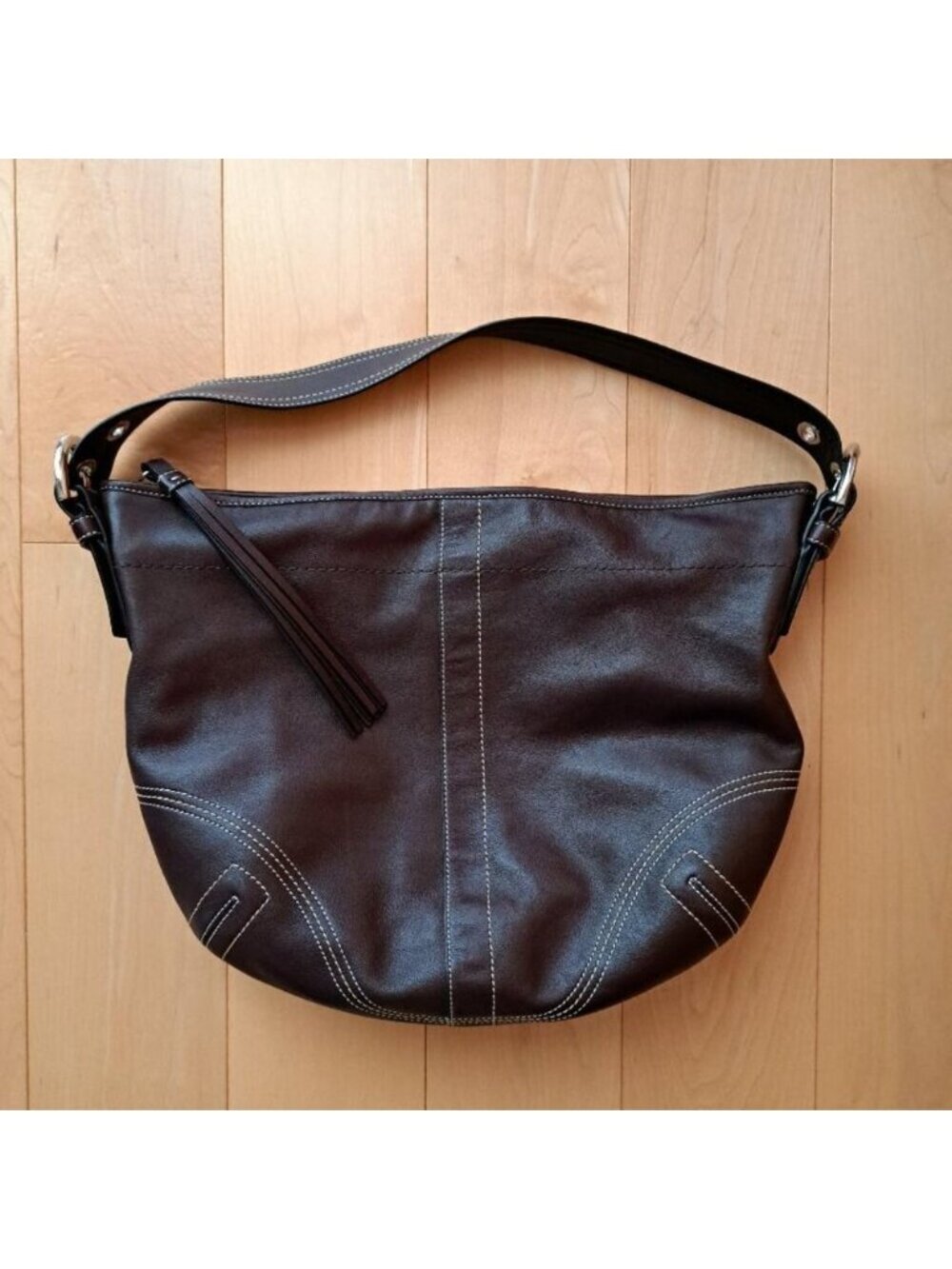 Coach Chocolate Brown Leather SOHO Hobo Shoulder Bag Y2K Vintage